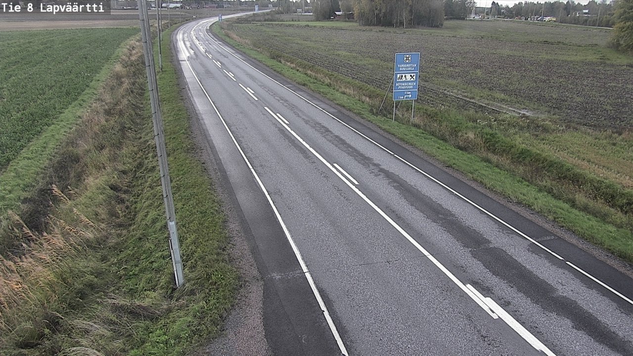 Weather Camera Image Road 8 Kristiinankaupunki, Lapväärtti, Kristiinankaupunki, Pohjanmaa