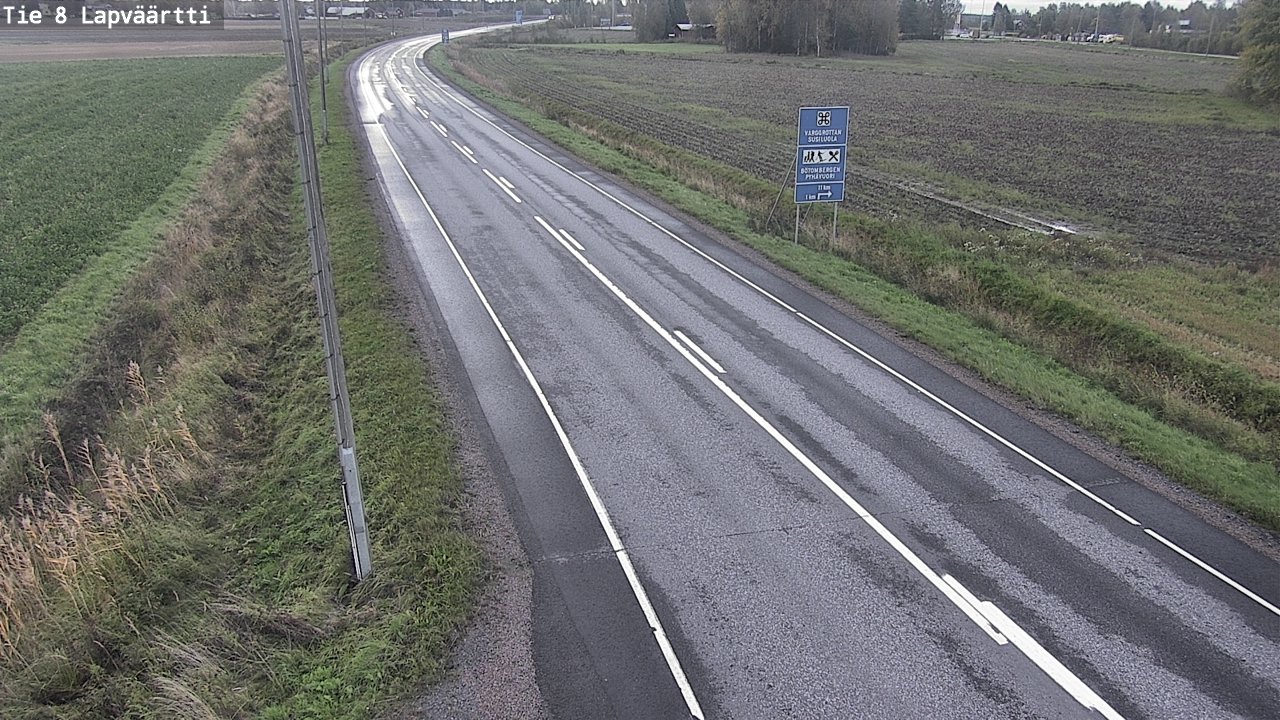 Weather Camera Image Road 8 Kristiinankaupunki, Lapväärtti, Kristiinankaupunki, Pohjanmaa