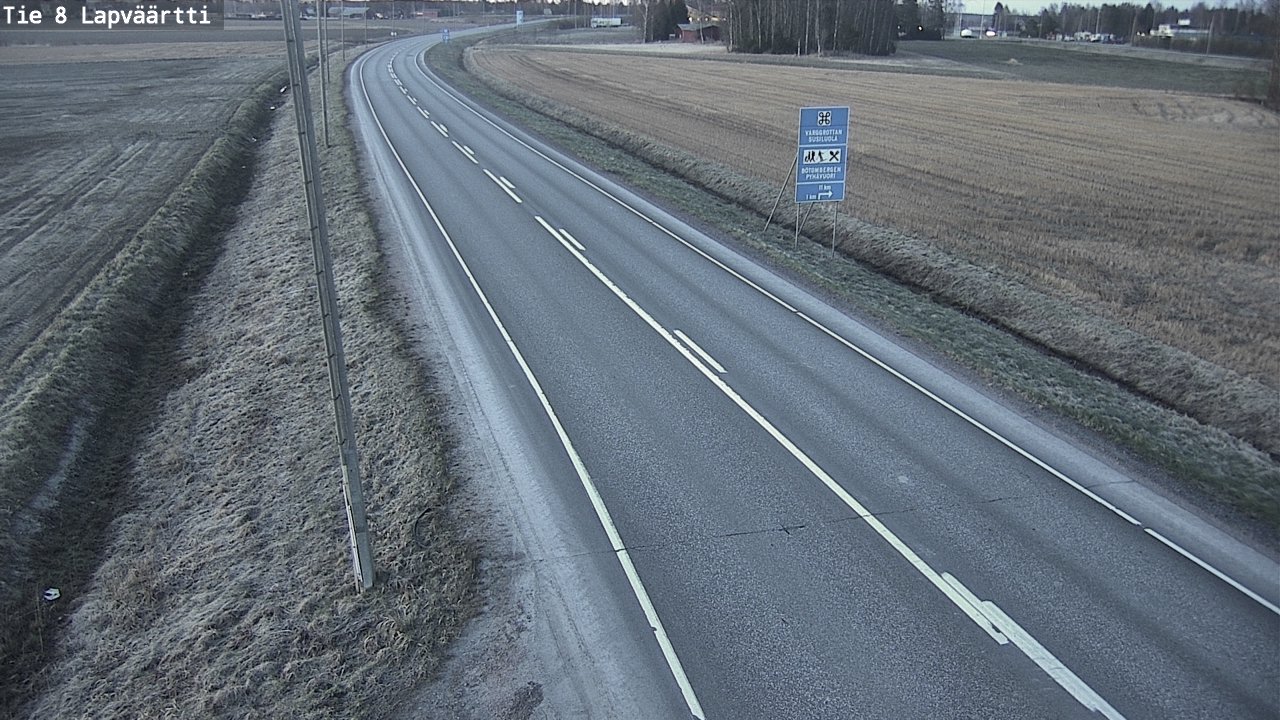 Weather Camera Image Väg 8 Kristinestad, Lappfjärd, Kristiinankaupunki, Pohjanmaa