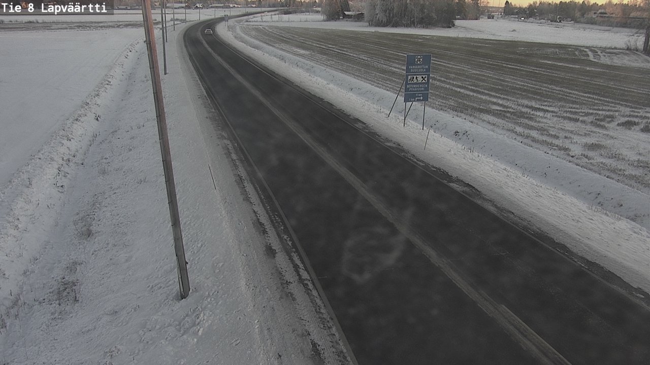 Weather Camera Image Road 8 Kristiinankaupunki, Lapväärtti, Kristiinankaupunki, Pohjanmaa