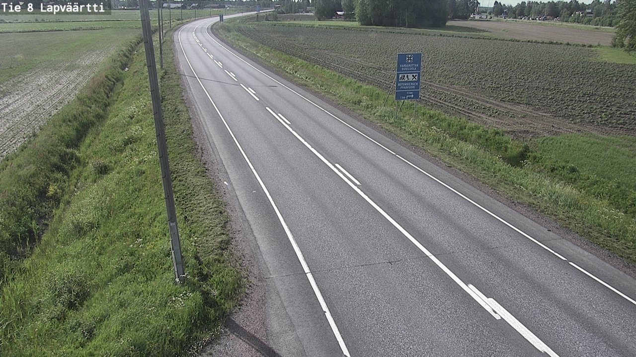 Weather Camera Image Road 8 Kristiinankaupunki, Lapväärtti, Kristiinankaupunki, Pohjanmaa