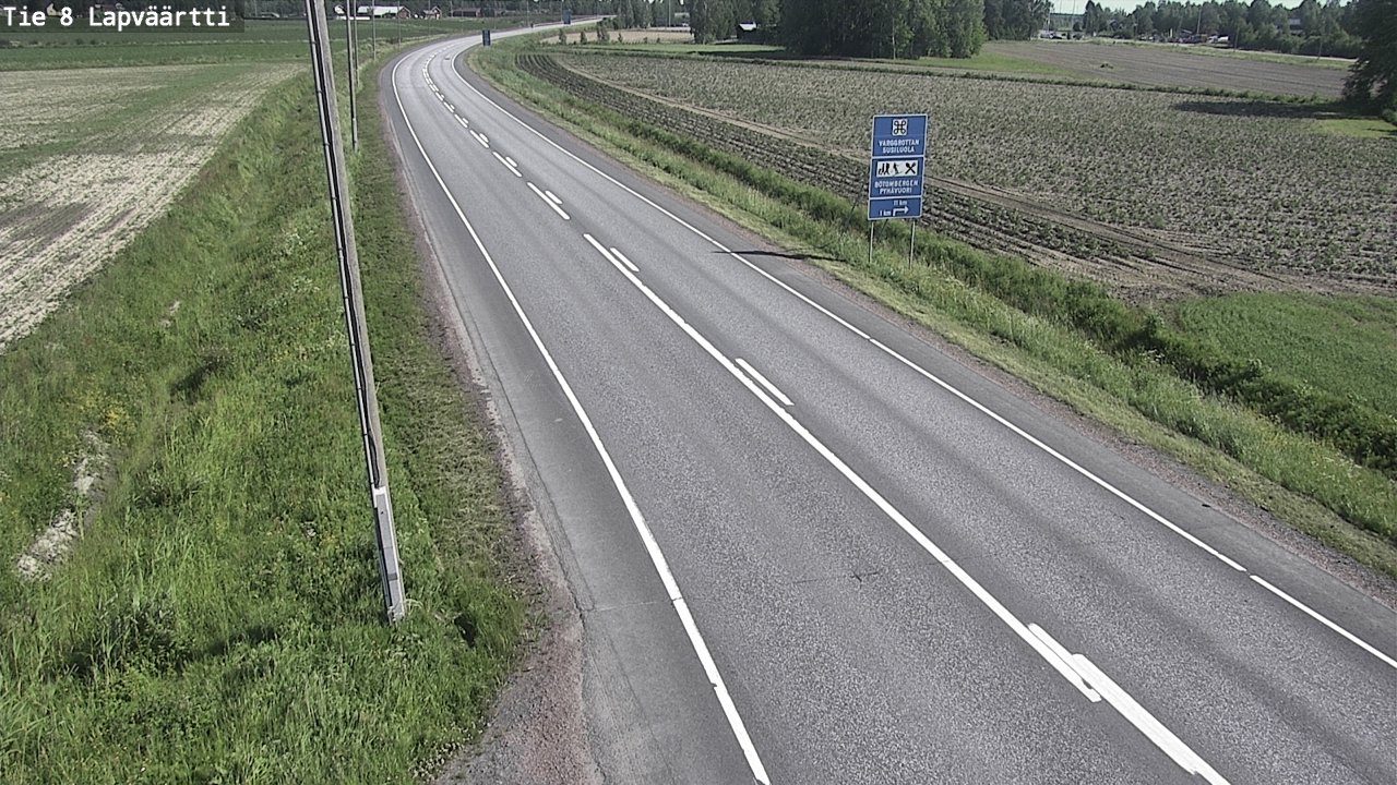 Weather Camera Image Road 8 Kristiinankaupunki, Lapväärtti, Kristiinankaupunki, Pohjanmaa