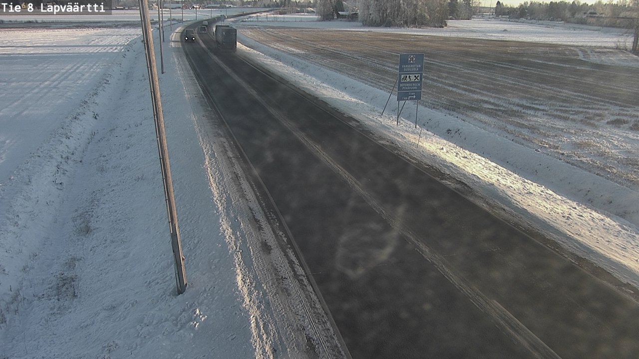 Weather Camera Image Road 8 Kristiinankaupunki, Lapväärtti, Kristiinankaupunki, Pohjanmaa