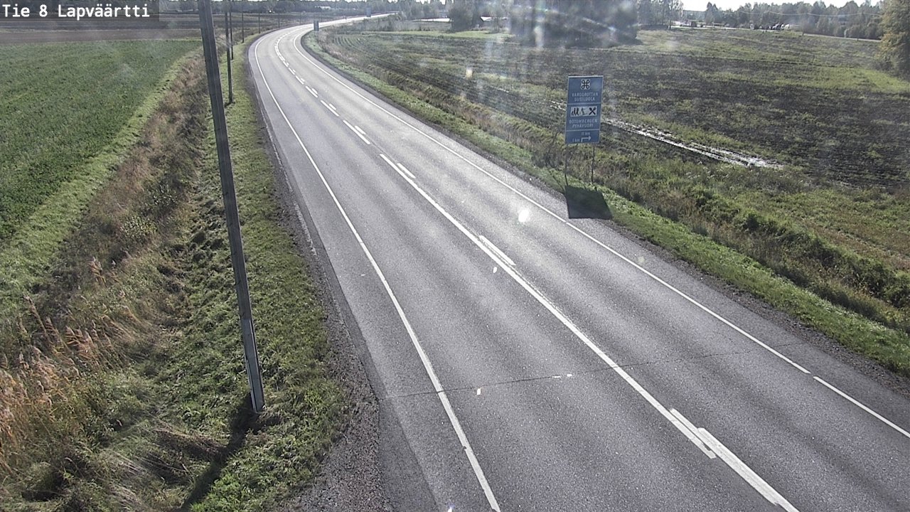 Weather Camera Image Road 8 Kristiinankaupunki, Lapväärtti, Kristiinankaupunki, Pohjanmaa