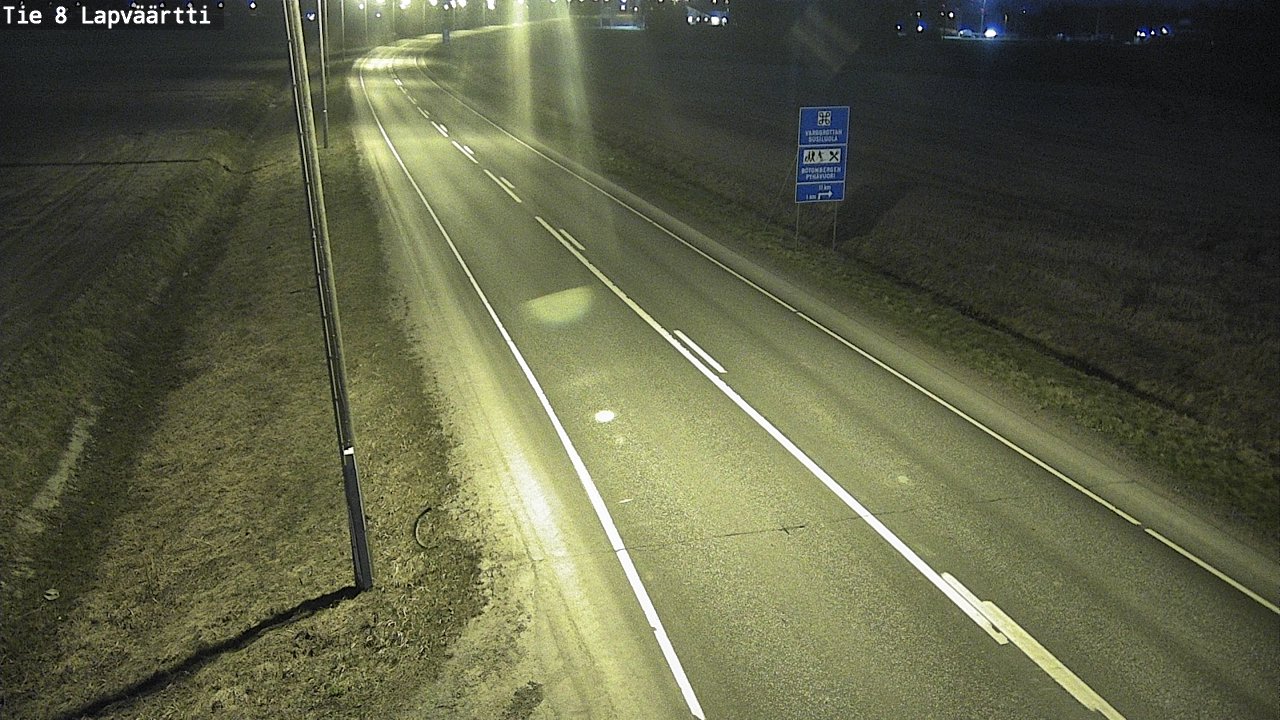 Weather Camera Image Väg 8 Kristinestad, Lappfjärd, Kristiinankaupunki, Pohjanmaa