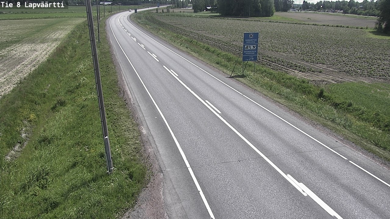 Weather Camera Image Road 8 Kristiinankaupunki, Lapväärtti, Kristiinankaupunki, Pohjanmaa