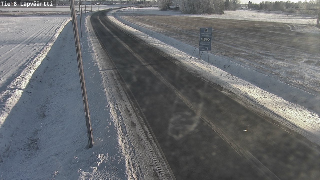 Weather Camera Image Road 8 Kristiinankaupunki, Lapväärtti, Kristiinankaupunki, Pohjanmaa