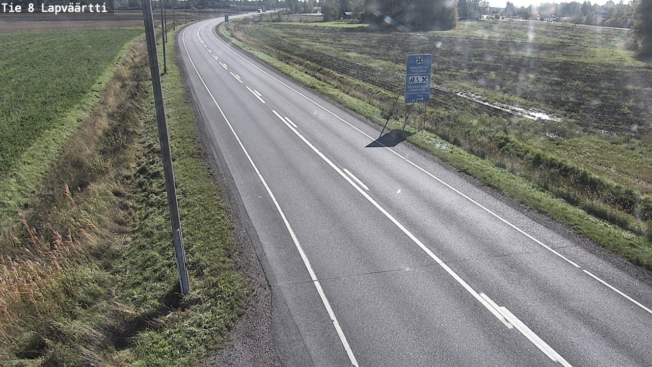Weather Camera Image Road 8 Kristiinankaupunki, Lapväärtti, Kristiinankaupunki, Pohjanmaa