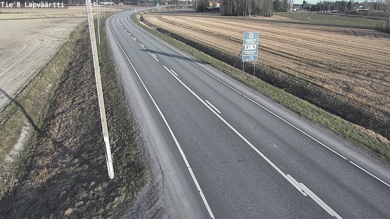 Weather Camera Image Väg 8 Kristinestad, Lappfjärd, Kristiinankaupunki, Pohjanmaa