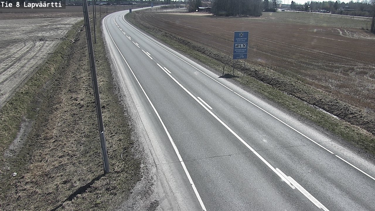 Weather Camera Image Väg 8 Kristinestad, Lappfjärd, Kristiinankaupunki, Pohjanmaa