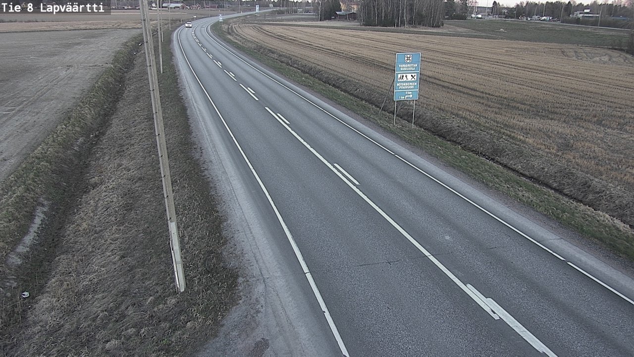 Weather Camera Image Väg 8 Kristinestad, Lappfjärd, Kristiinankaupunki, Pohjanmaa