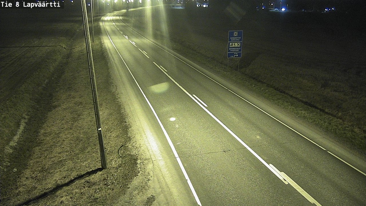 Weather Camera Image Road 8 Kristiinankaupunki, Lapväärtti, Kristiinankaupunki, Pohjanmaa