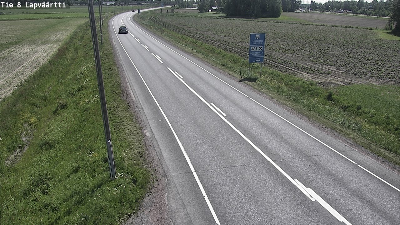 Weather Camera Image Road 8 Kristiinankaupunki, Lapväärtti, Kristiinankaupunki, Pohjanmaa