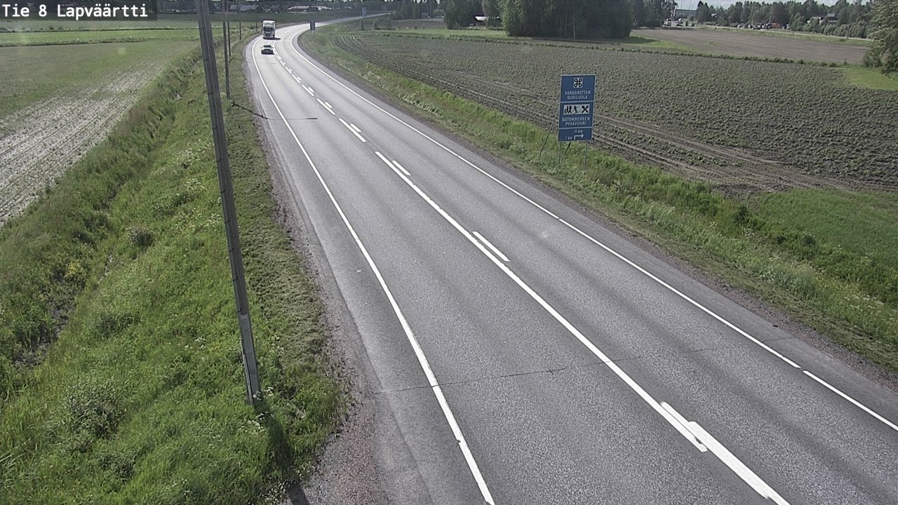 Weather Camera Image Road 8 Kristiinankaupunki, Lapväärtti, Kristiinankaupunki, Pohjanmaa