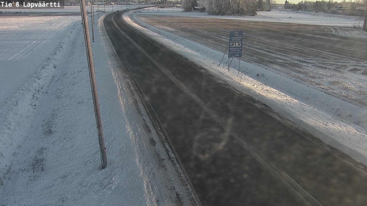 Weather Camera Image Road 8 Kristiinankaupunki, Lapväärtti, Kristiinankaupunki, Pohjanmaa