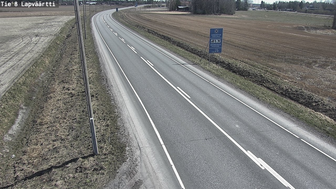 Weather Camera Image Väg 8 Kristinestad, Lappfjärd, Kristiinankaupunki, Pohjanmaa