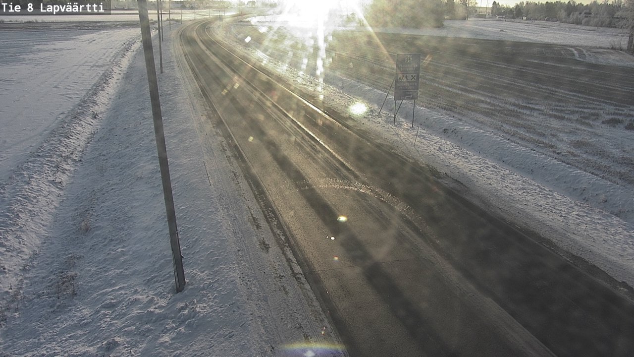 Weather Camera Image Road 8 Kristiinankaupunki, Lapväärtti, Kristiinankaupunki, Pohjanmaa