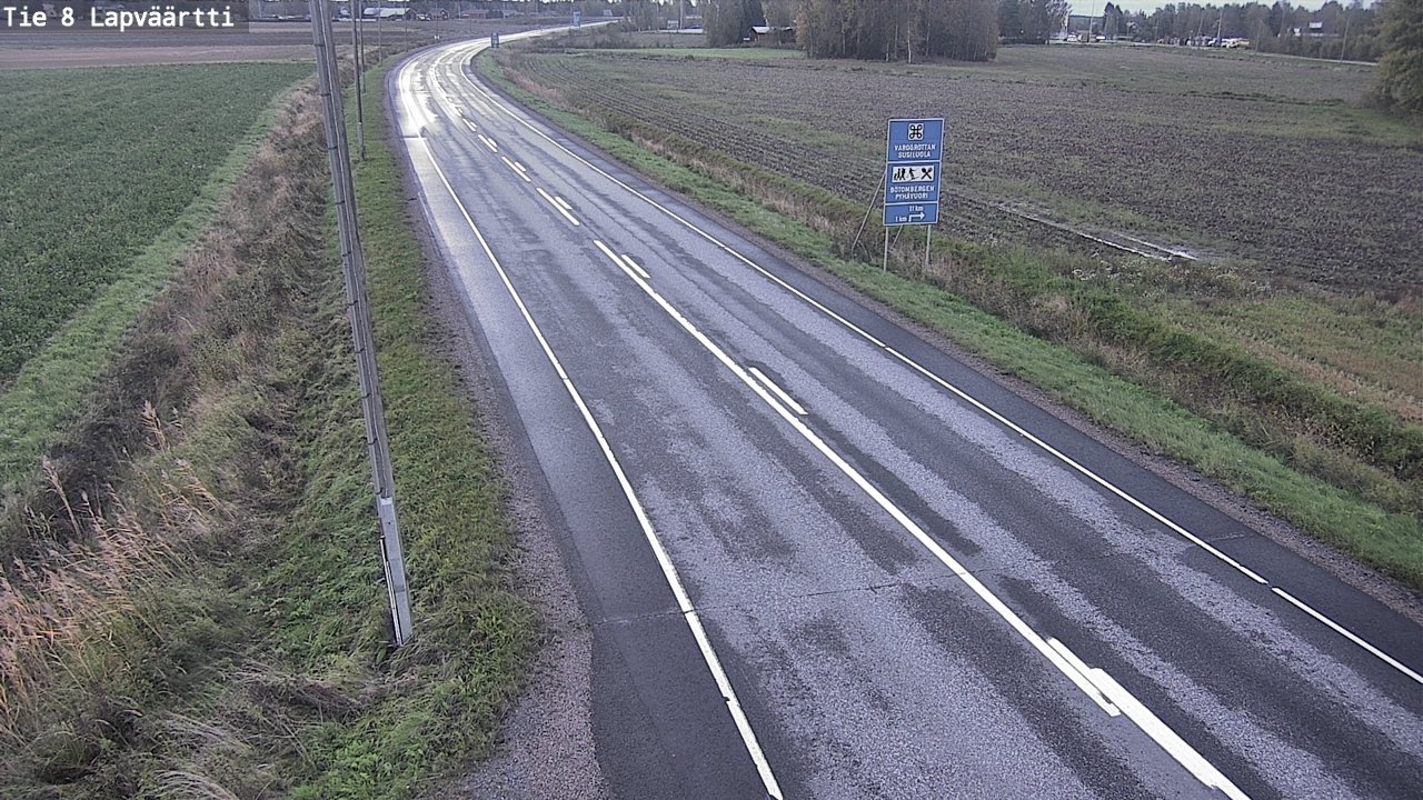 Weather Camera Image Road 8 Kristiinankaupunki, Lapväärtti, Kristiinankaupunki, Pohjanmaa