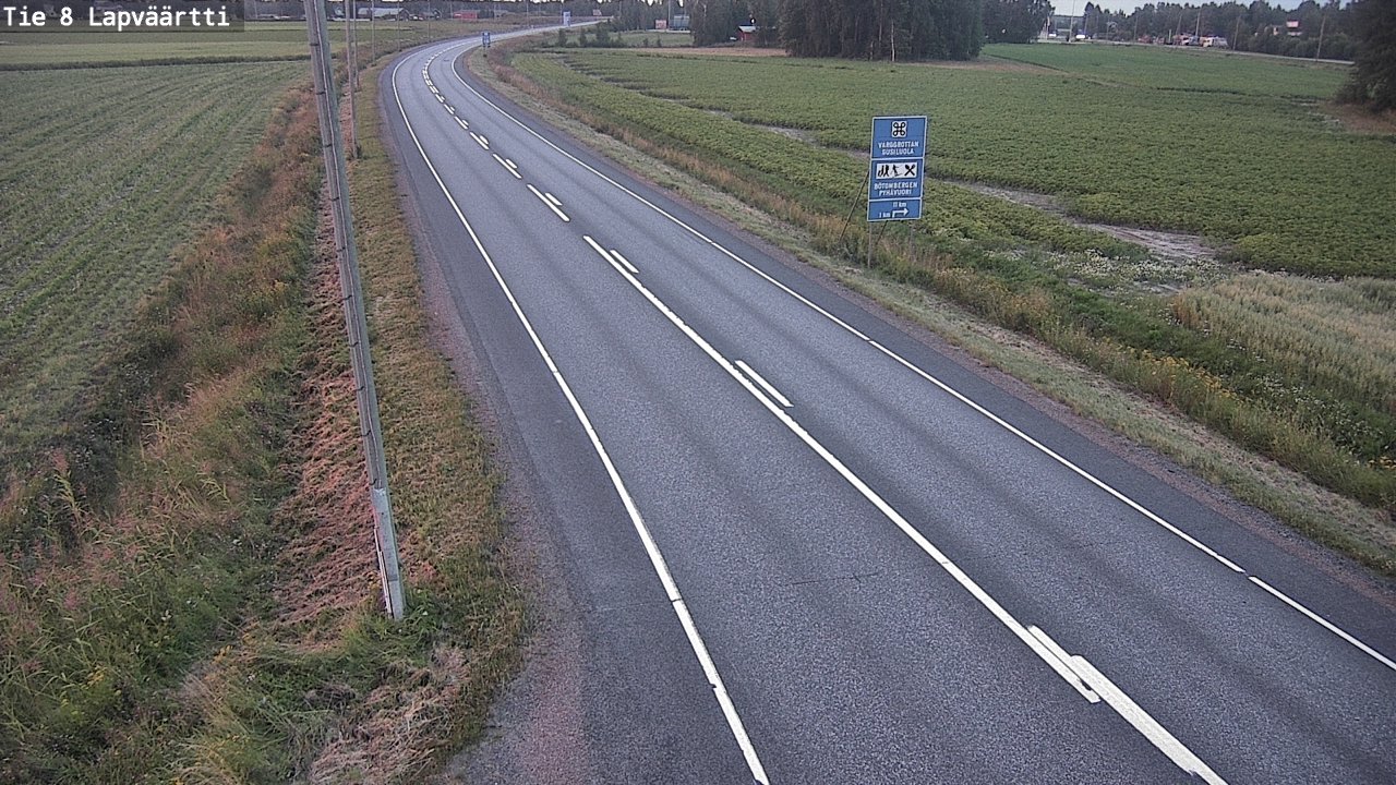 Weather Camera Image Road 8 Kristiinankaupunki, Lapväärtti, Kristiinankaupunki, Pohjanmaa