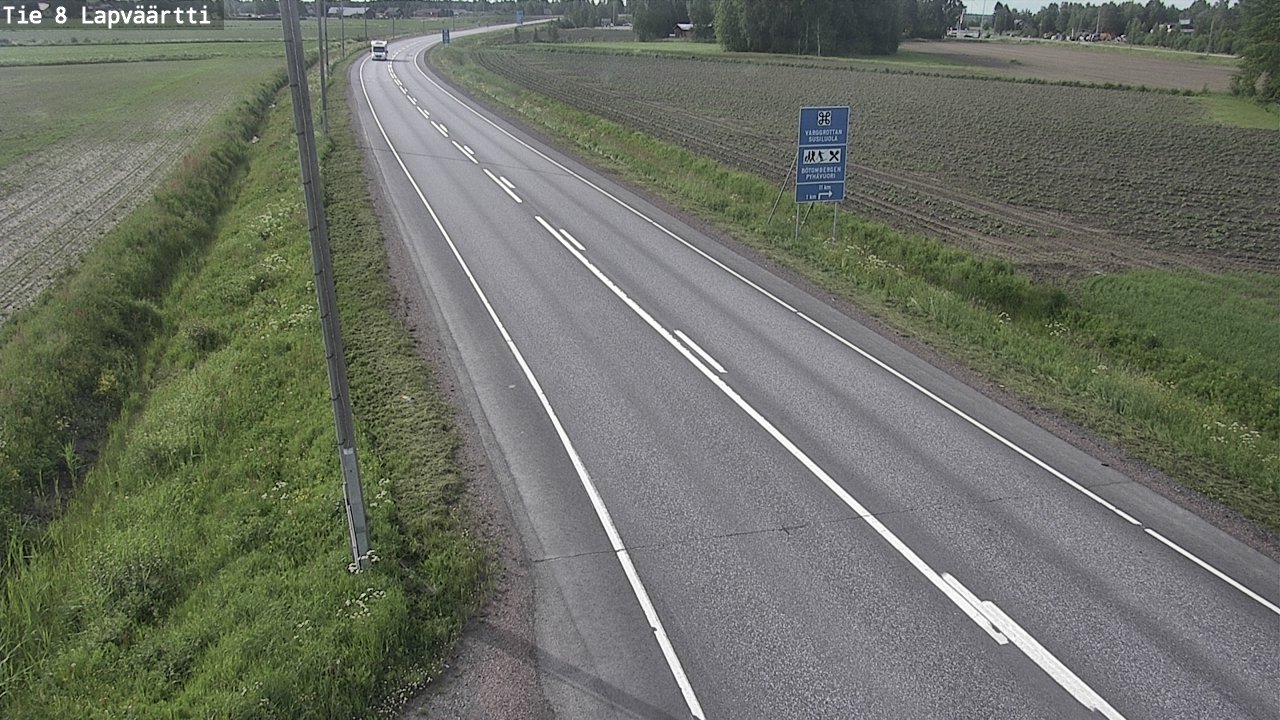 Weather Camera Image Road 8 Kristiinankaupunki, Lapväärtti, Kristiinankaupunki, Pohjanmaa