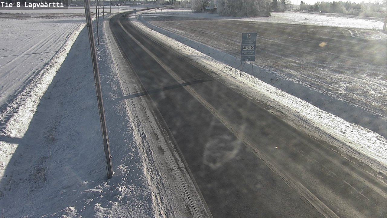 Weather Camera Image Road 8 Kristiinankaupunki, Lapväärtti, Kristiinankaupunki, Pohjanmaa