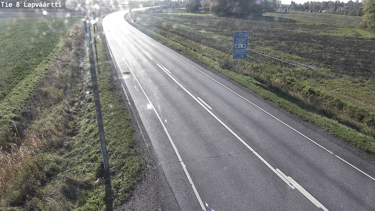 Weather Camera Image Road 8 Kristiinankaupunki, Lapväärtti, Kristiinankaupunki, Pohjanmaa