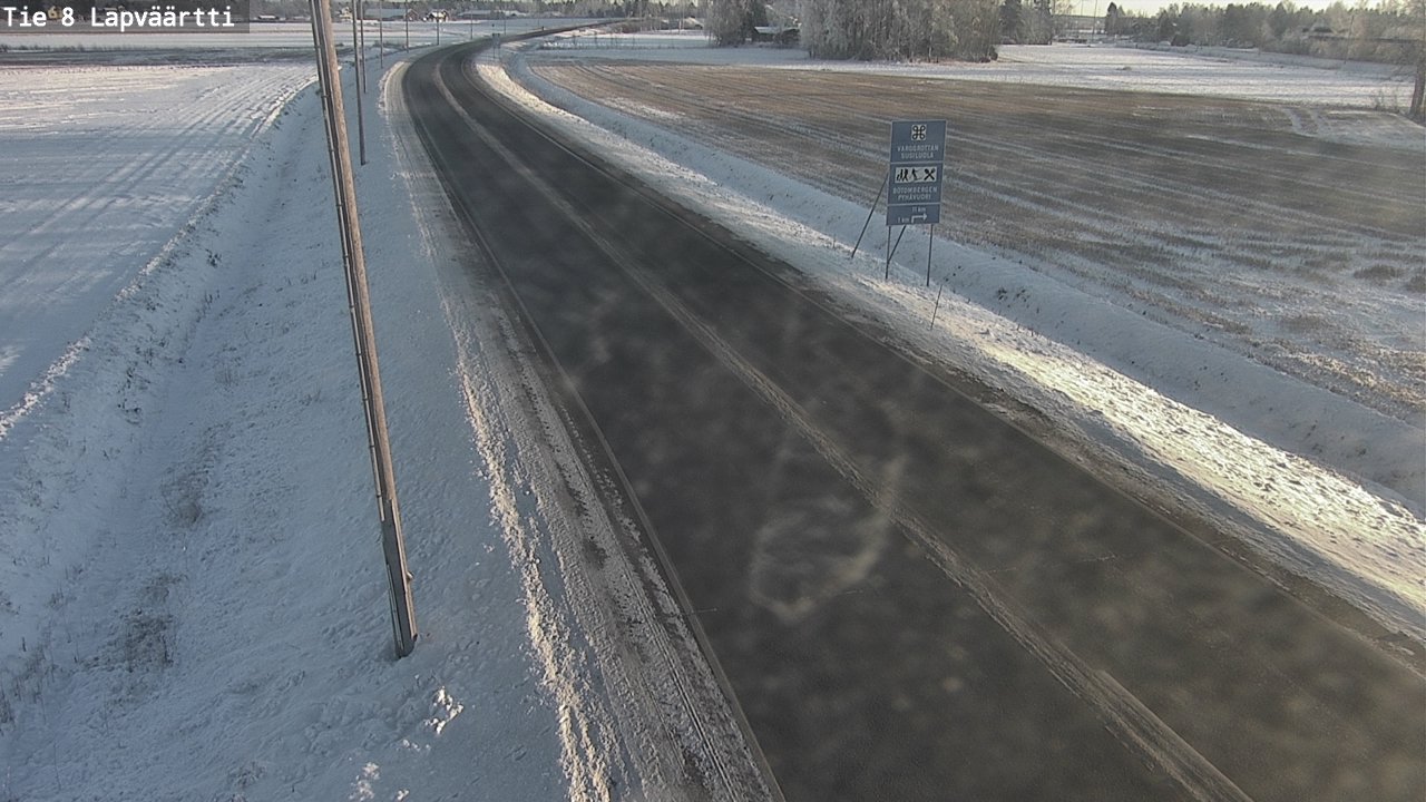 Weather Camera Image Road 8 Kristiinankaupunki, Lapväärtti, Kristiinankaupunki, Pohjanmaa