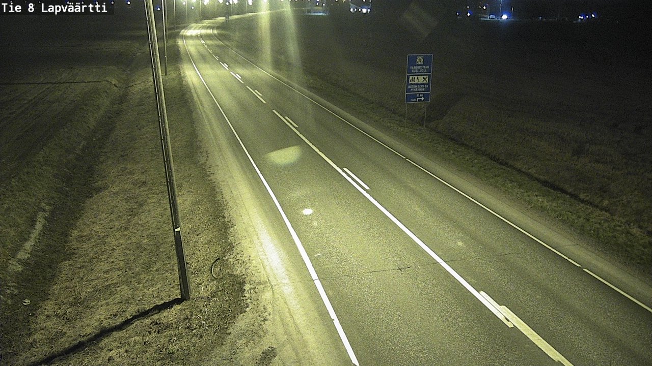 Weather Camera Image Road 8 Kristiinankaupunki, Lapväärtti, Kristiinankaupunki, Pohjanmaa