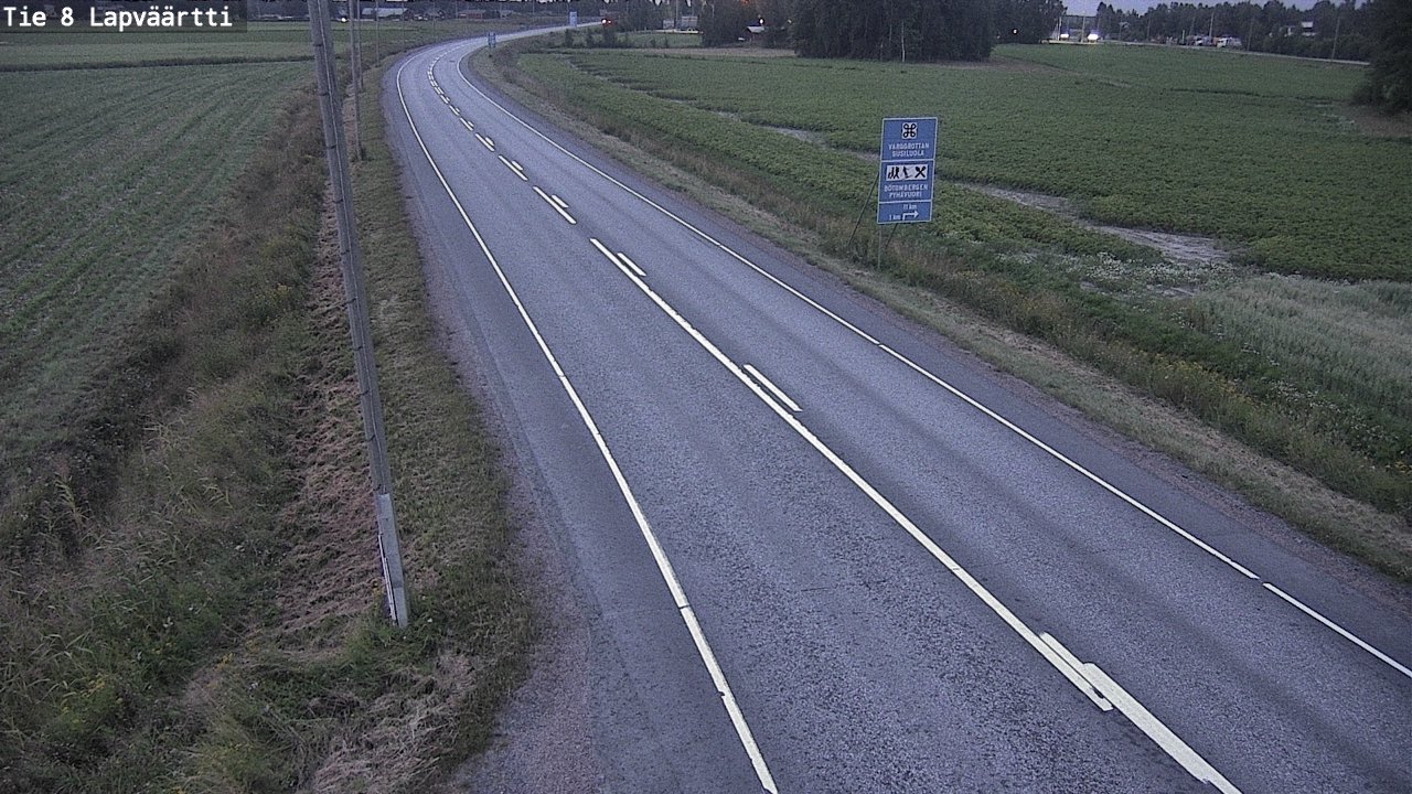 Weather Camera Image Road 8 Kristiinankaupunki, Lapväärtti, Kristiinankaupunki, Pohjanmaa