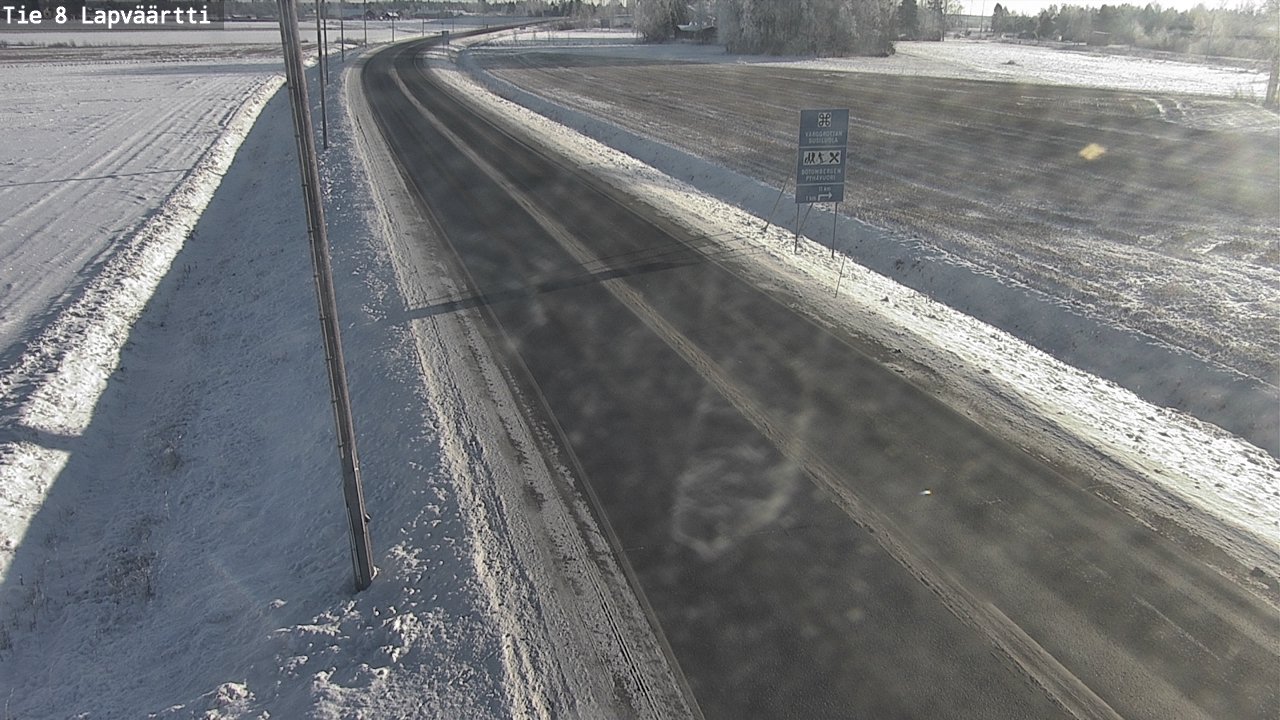 Weather Camera Image Road 8 Kristiinankaupunki, Lapväärtti, Kristiinankaupunki, Pohjanmaa