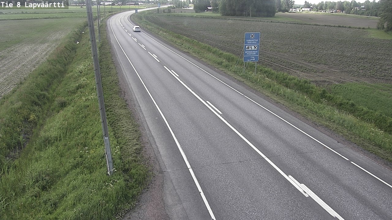 Weather Camera Image Road 8 Kristiinankaupunki, Lapväärtti, Kristiinankaupunki, Pohjanmaa
