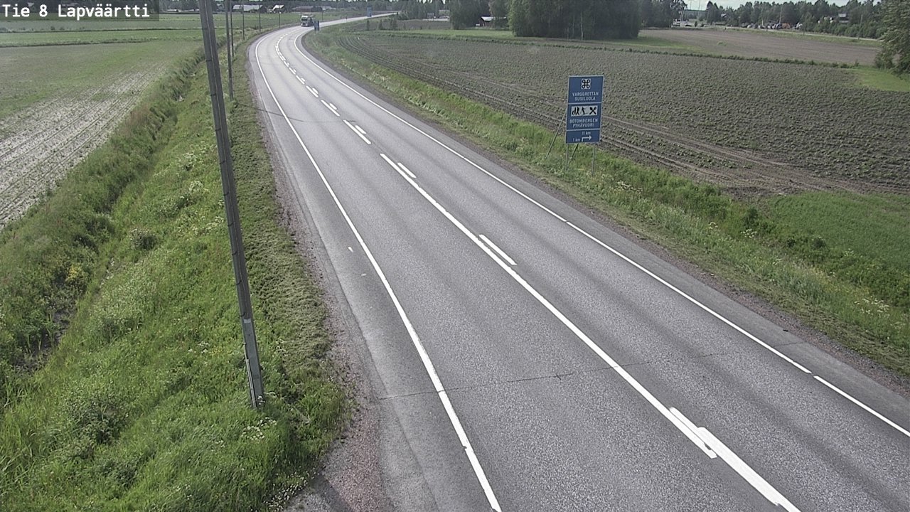 Weather Camera Image Road 8 Kristiinankaupunki, Lapväärtti, Kristiinankaupunki, Pohjanmaa