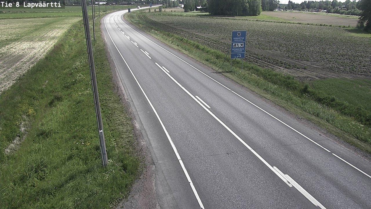 Weather Camera Image Road 8 Kristiinankaupunki, Lapväärtti, Kristiinankaupunki, Pohjanmaa