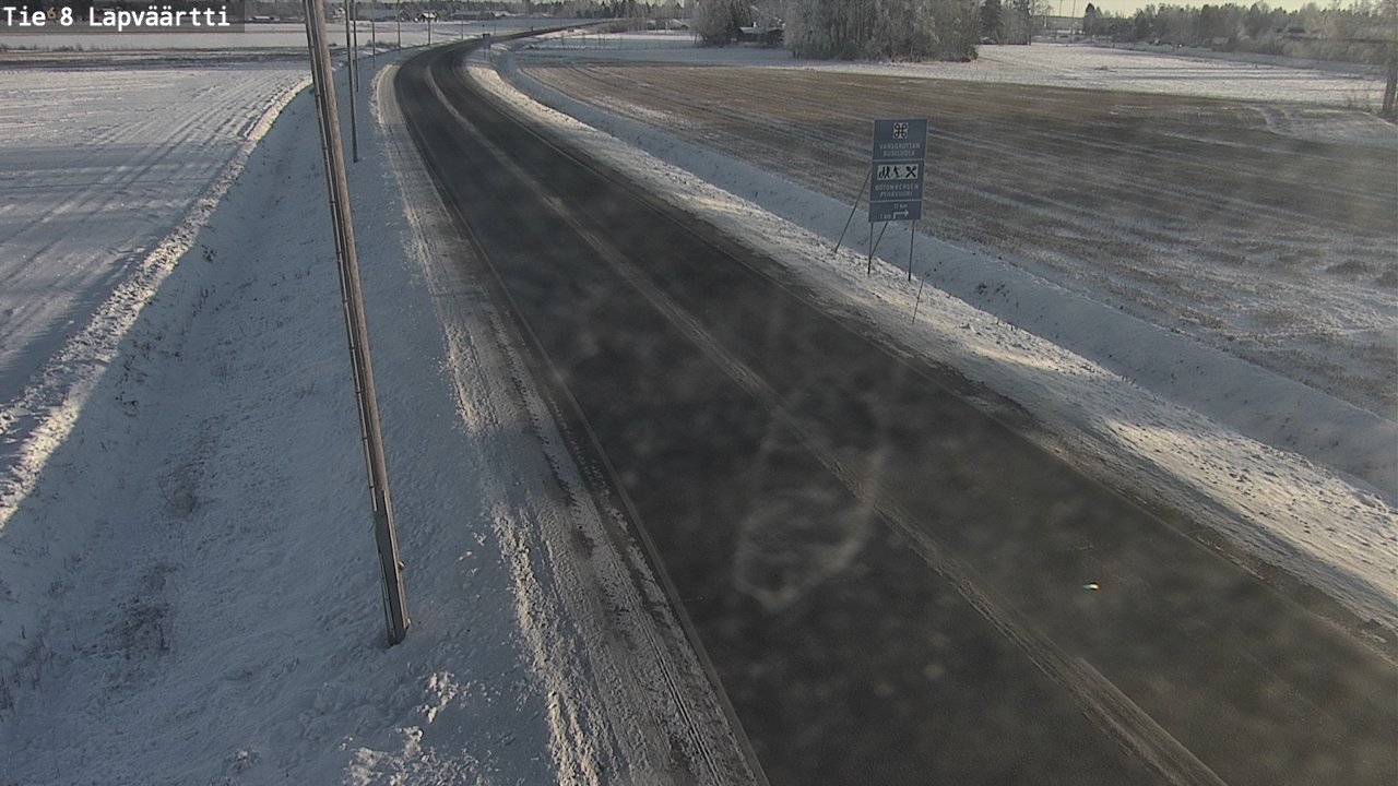 Weather Camera Image Road 8 Kristiinankaupunki, Lapväärtti, Kristiinankaupunki, Pohjanmaa