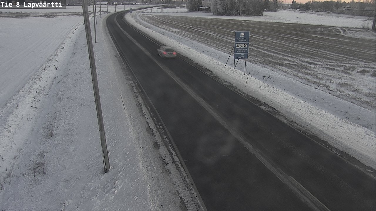 Weather Camera Image Road 8 Kristiinankaupunki, Lapväärtti, Kristiinankaupunki, Pohjanmaa