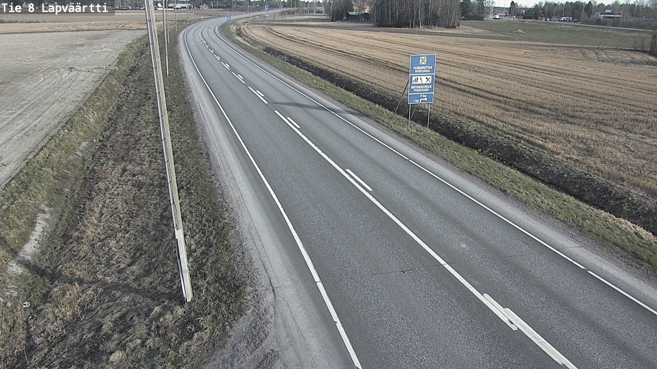 Weather Camera Image Väg 8 Kristinestad, Lappfjärd, Kristiinankaupunki, Pohjanmaa