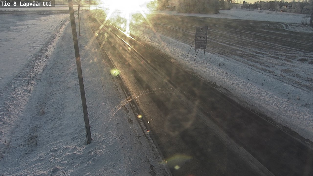 Weather Camera Image Road 8 Kristiinankaupunki, Lapväärtti, Kristiinankaupunki, Pohjanmaa