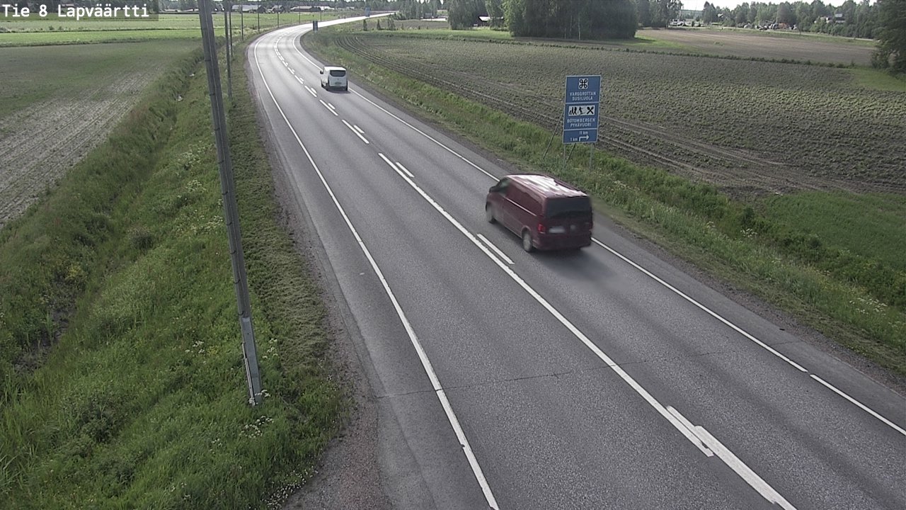 Weather Camera Image Road 8 Kristiinankaupunki, Lapväärtti, Kristiinankaupunki, Pohjanmaa