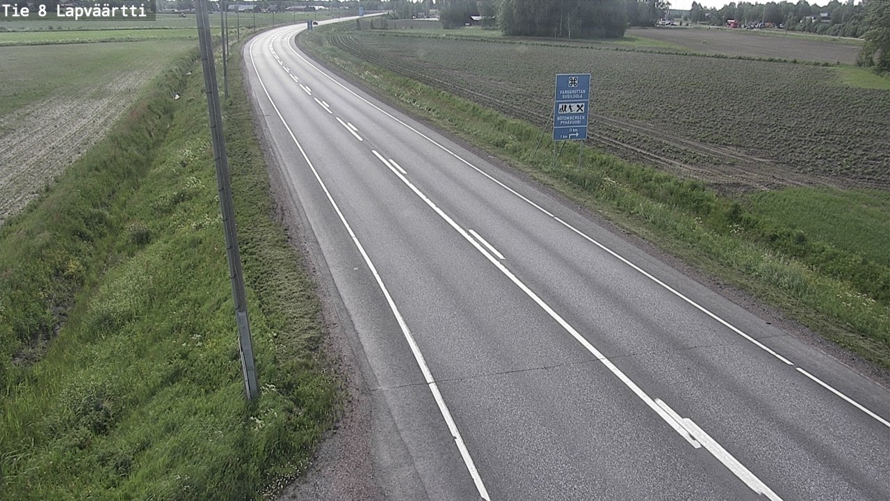 Weather Camera Image Road 8 Kristiinankaupunki, Lapväärtti, Kristiinankaupunki, Pohjanmaa