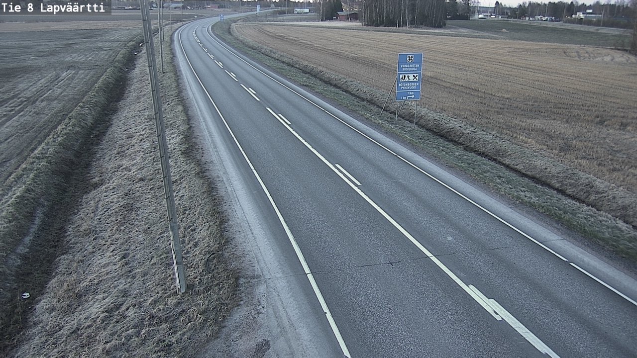 Weather Camera Image Väg 8 Kristinestad, Lappfjärd, Kristiinankaupunki, Pohjanmaa