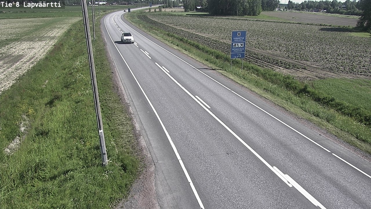 Weather Camera Image Road 8 Kristiinankaupunki, Lapväärtti, Kristiinankaupunki, Pohjanmaa