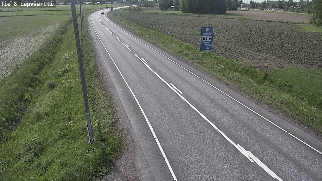 Weather Camera Image Road 8 Kristiinankaupunki, Lapväärtti, Kristiinankaupunki, Pohjanmaa