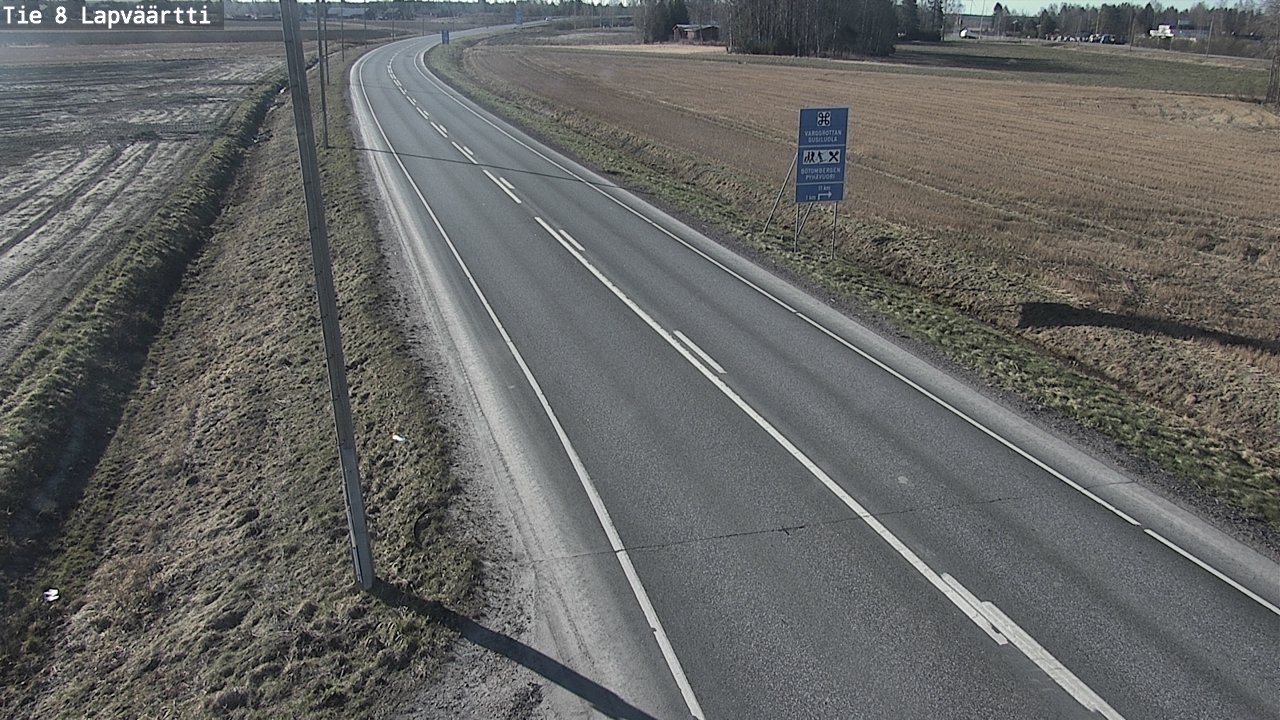 Weather Camera Image Väg 8 Kristinestad, Lappfjärd, Kristiinankaupunki, Pohjanmaa