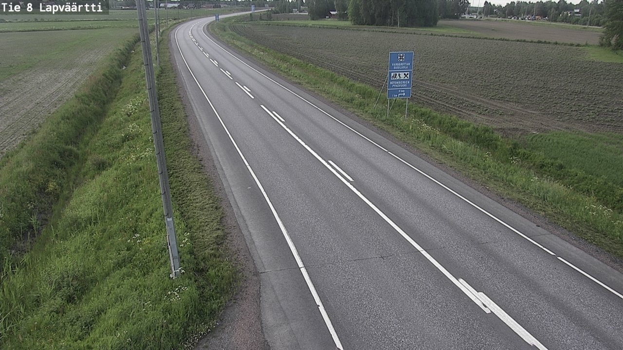 Weather Camera Image Väg 8 Kristinestad, Lappfjärd, Kristiinankaupunki, Pohjanmaa