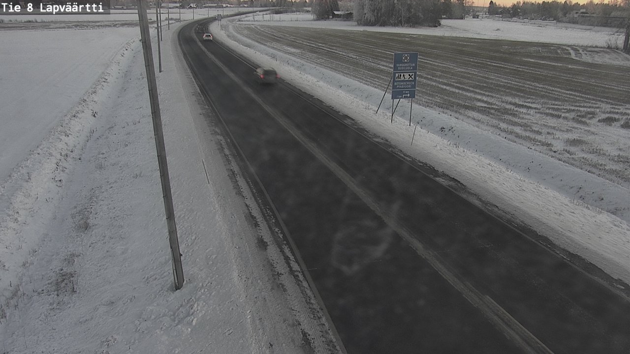 Weather Camera Image Road 8 Kristiinankaupunki, Lapväärtti, Kristiinankaupunki, Pohjanmaa