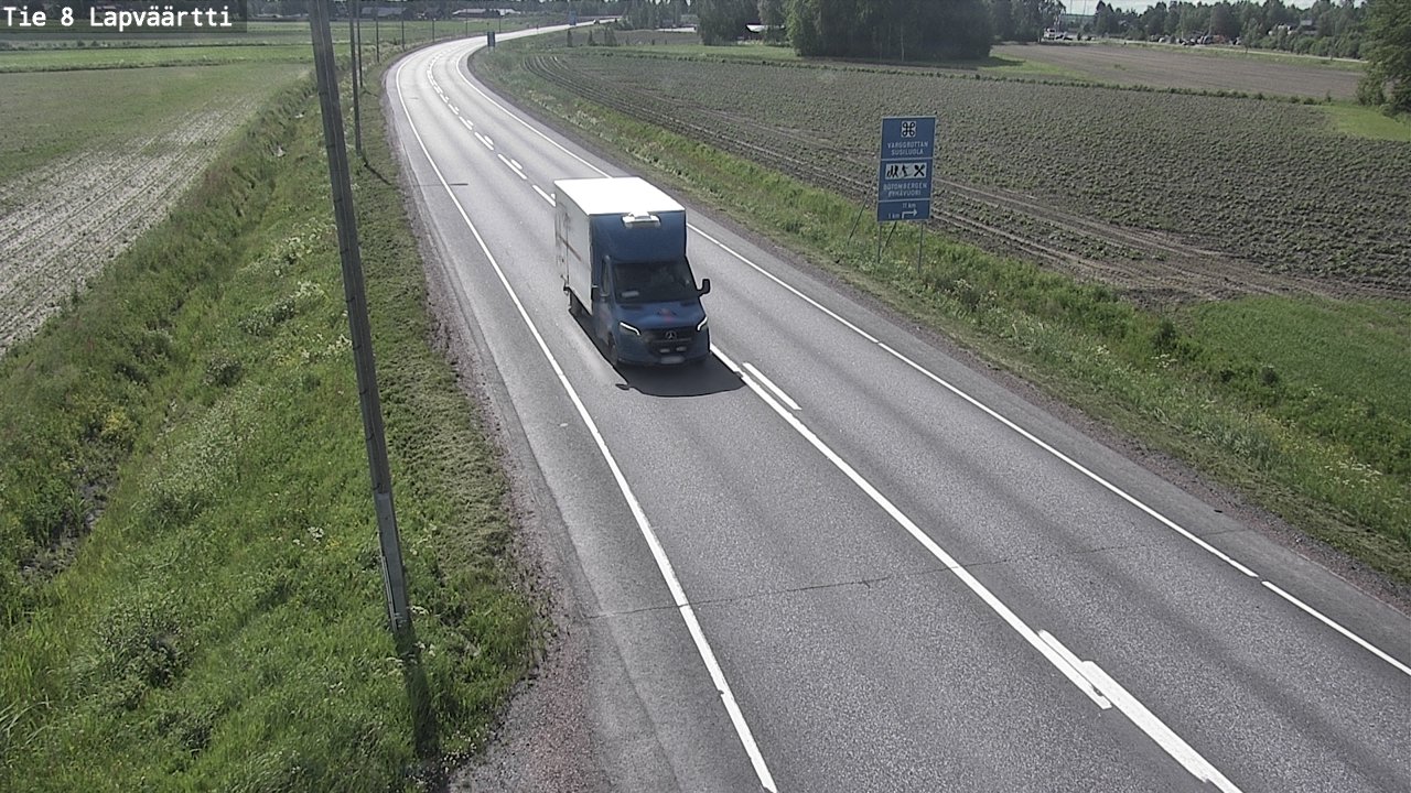 Weather Camera Image Road 8 Kristiinankaupunki, Lapväärtti, Kristiinankaupunki, Pohjanmaa