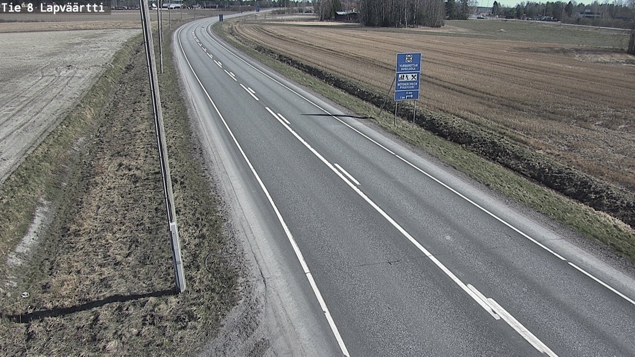 Weather Camera Image Väg 8 Kristinestad, Lappfjärd, Kristiinankaupunki, Pohjanmaa