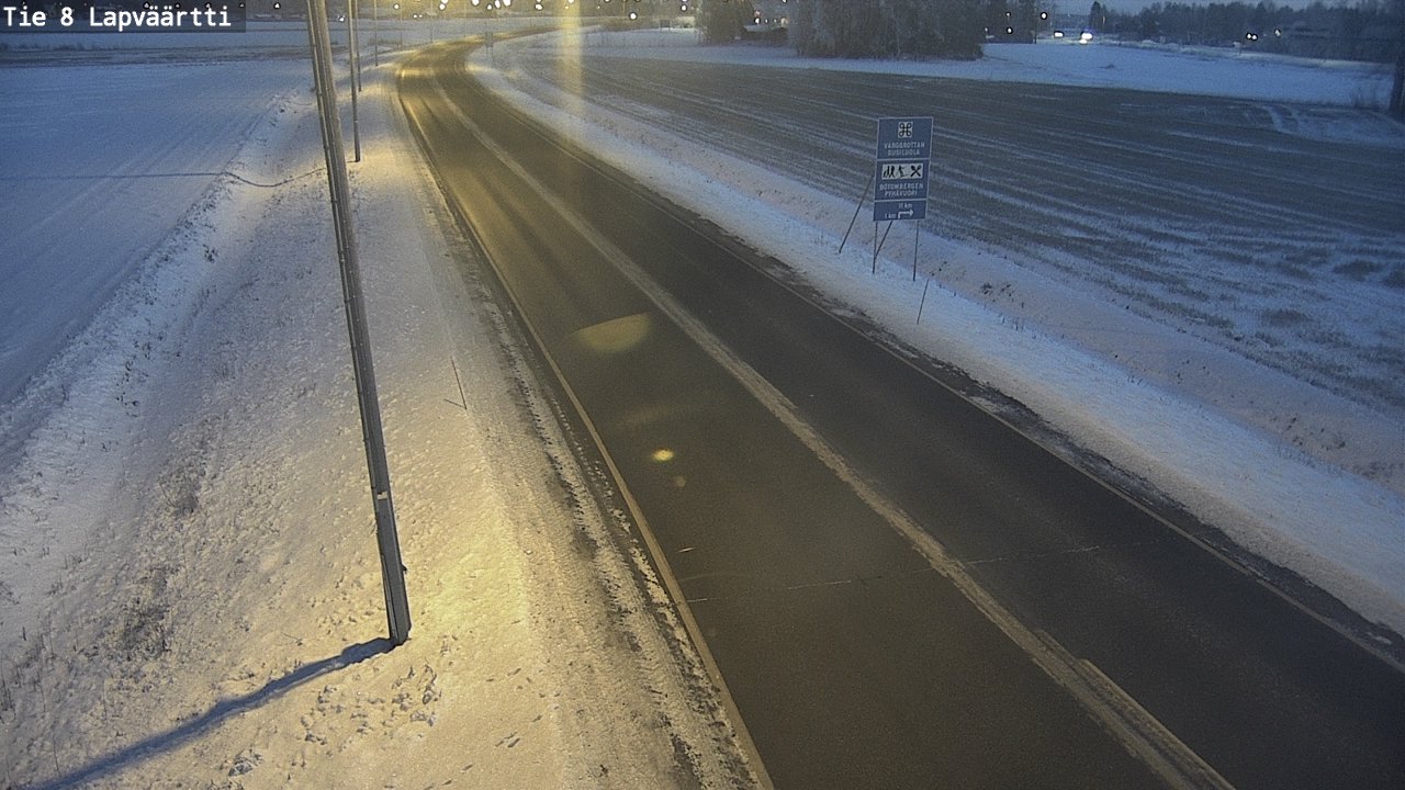 Weather Camera Image Road 8 Kristiinankaupunki, Lapväärtti, Kristiinankaupunki, Pohjanmaa