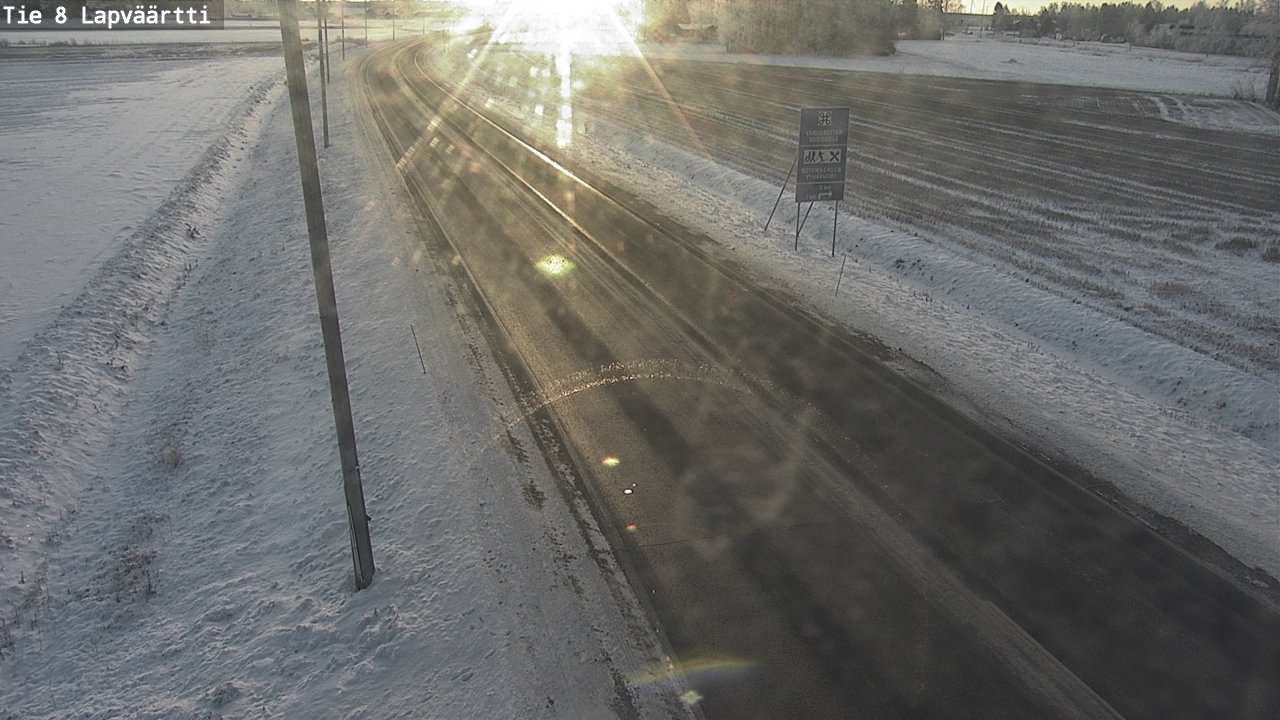 Weather Camera Image Road 8 Kristiinankaupunki, Lapväärtti, Kristiinankaupunki, Pohjanmaa