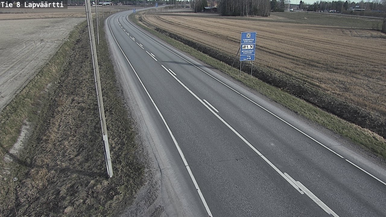Weather Camera Image Väg 8 Kristinestad, Lappfjärd, Kristiinankaupunki, Pohjanmaa